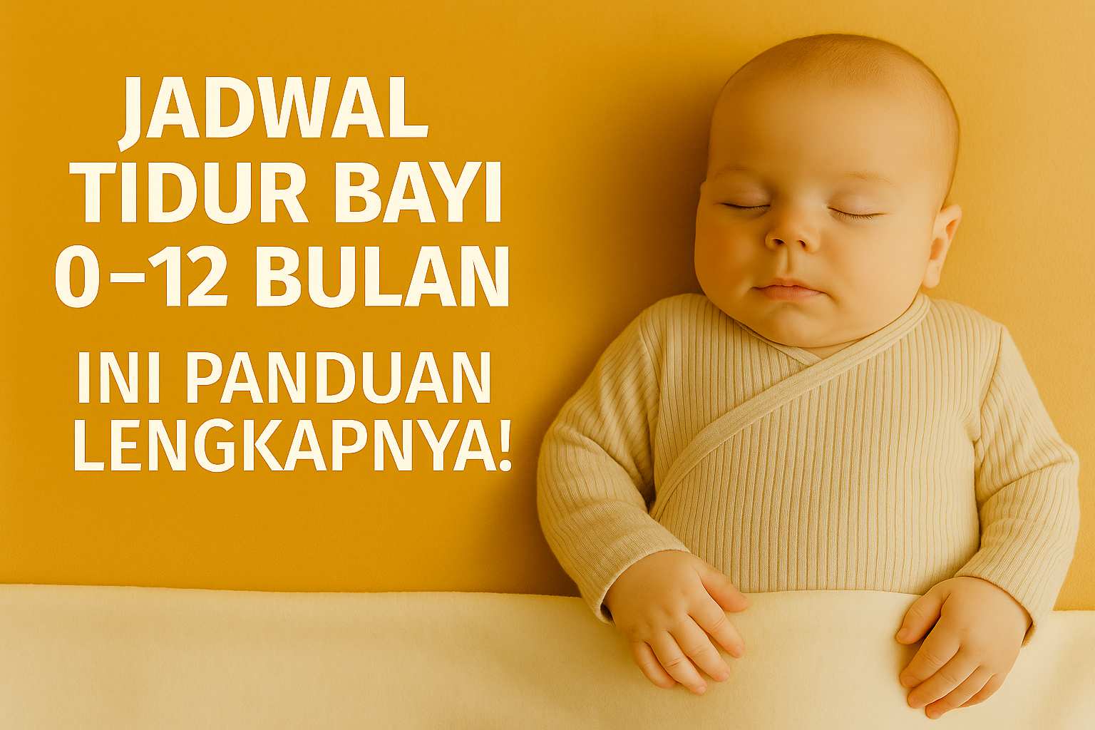 Jadwal Tidur Bayi 0–12 Bulan yang Ideal