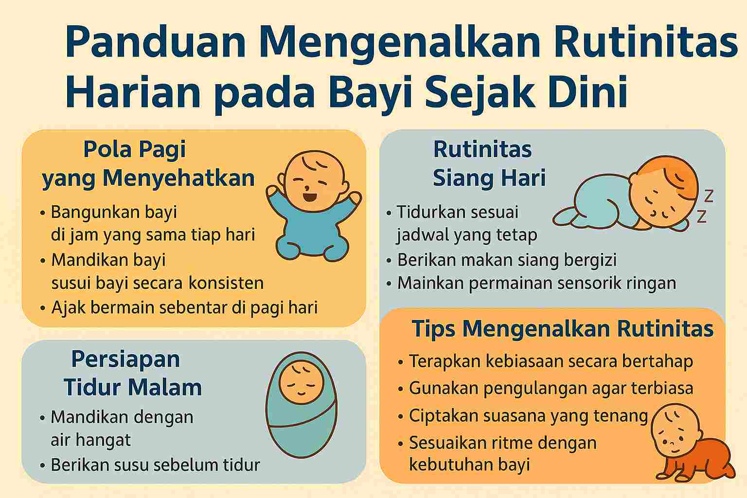 Rutinitas Harian Bayi: Panduan Praktis Sejak Dini