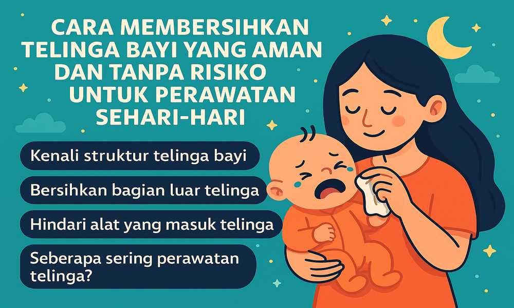 Cara Membersihkan Telinga Bayi yang Aman dan Tanpa Risiko
