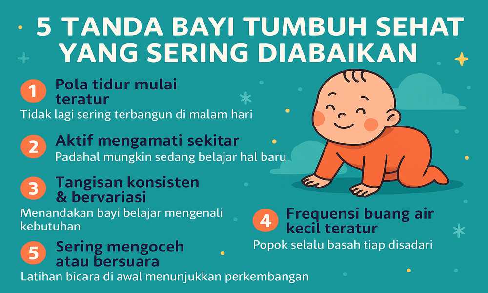 Tanda Bayi Tumbuh Sehat & Sering Diabaikan
