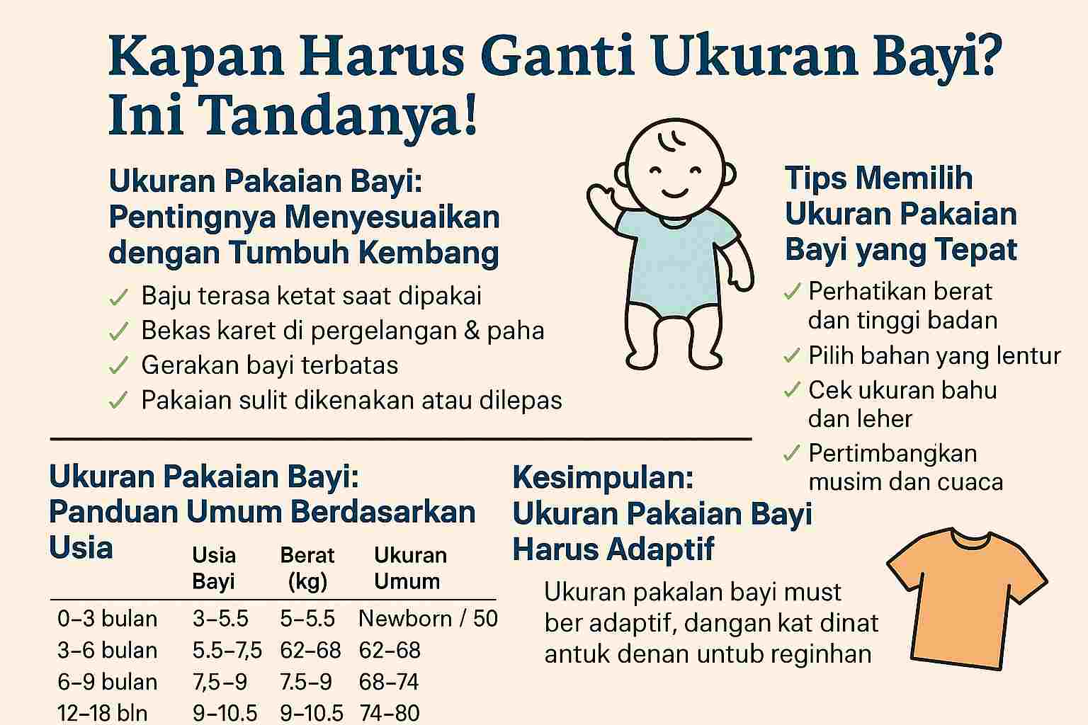 Kapan Harus Ganti Ukuran Pakaian Bayi? Ini Tandanya!